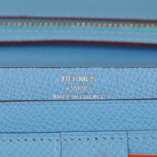Hermes Bearn Wallet Original Smooth Leather Light Blue Hermes Bearn Wallet Original Smooth Leather Light Blue