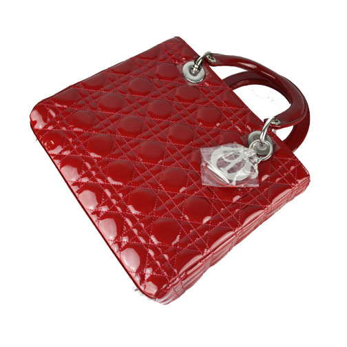 Christian Lady Dior Red Patent Leather Bag 9928 Christian Lady Dior Red Patent Leather Bag 9928
