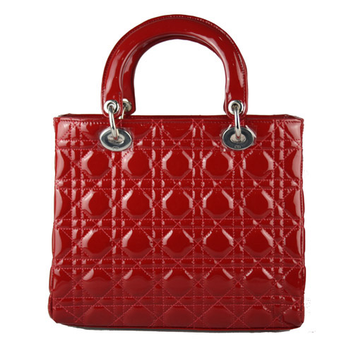 Christian Lady Dior Red Patent Leather Bag 9928 Christian Lady Dior Red Patent Leather Bag 9928