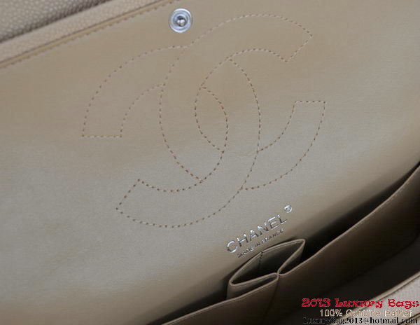 Chanel Jumbo Quilted Classic Cannage Patterns Flap Bag A58600 Apricot Silver Chanel Jumbo Quilted Classic Cannage Patterns Flap Bag A58600 Apricot Silver