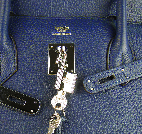 Hermes Birkin 40CM Togo Bag Dark Blue 6099 Silver Hermes Birkin 40CM Togo Bag Dark Blue 6099 Silver