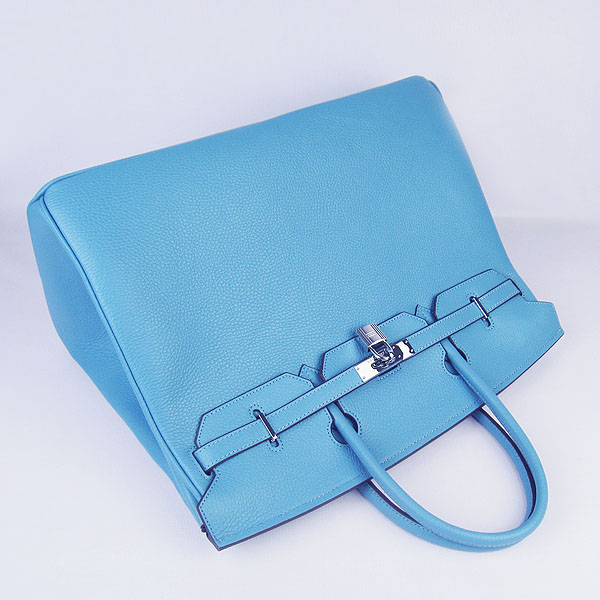 Hermes Birkin 40CM Togo Bag Light Blue 6099 Silver Hermes Birkin 40CM Togo Bag Light Blue 6099 Silver