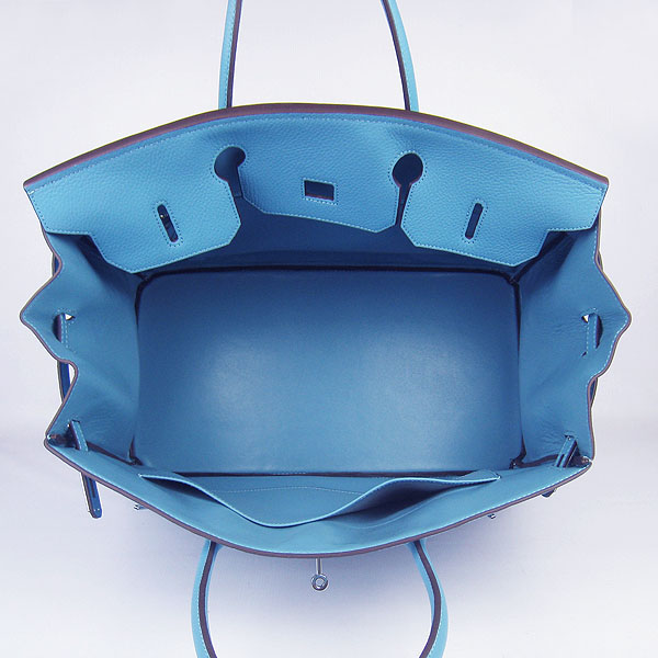 Hermes Birkin 40CM Togo Bag Light Blue 6099 Silver Hermes Birkin 40CM Togo Bag Light Blue 6099 Silver