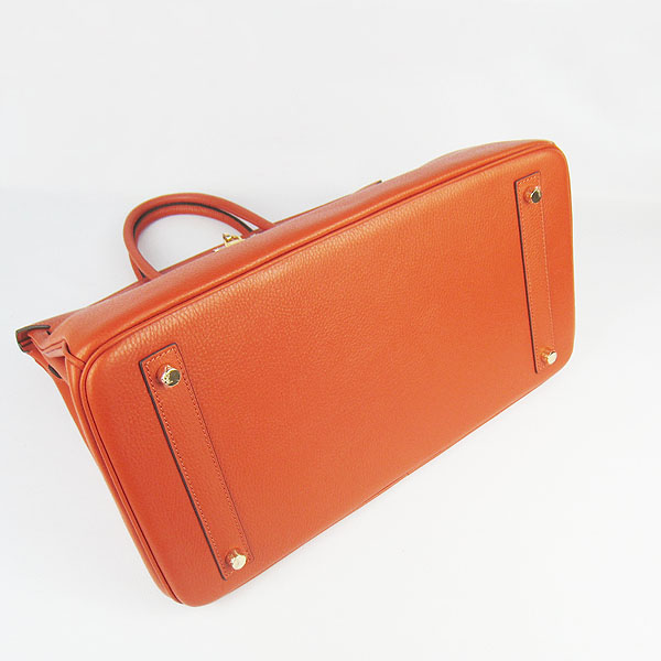 Hermes Birkin 40CM Togo Bag Orange 6099 Gold Hermes Birkin 40CM Togo Bag Orange 6099 Gold
