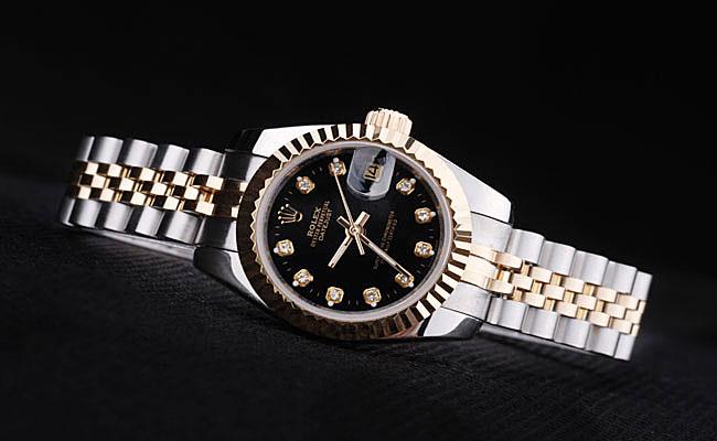 Rolex Datejust Golden Black 25mm Women Watch-RD3832 Rolex Datejust Golden Black 25mm Women Watch-RD3832