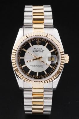 Rolex Datejust Golden Black Stainless Steel Men Watch-RD2405 Rolex Datejust Golden Black Stainless Steel Men Watch-RD2405