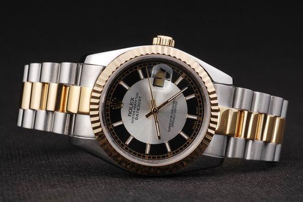 Rolex Datejust Golden Black Stainless Steel Men Watch-RD2405 Rolex Datejust Golden Black Stainless Steel Men Watch-RD2405