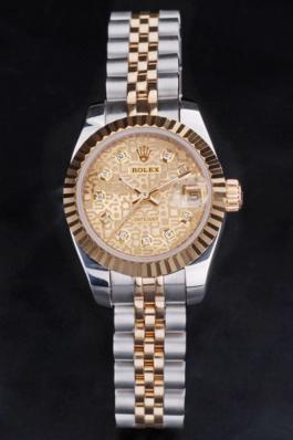 Rolex Datejust Golden 25mm Women Watch-RD3834 Rolex Datejust Golden 25mm Women Watch-RD3834