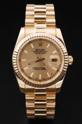 Rolex Datejust Golden Cutwork Stainless Steel Watch-RD2401 Rolex Datejust Golden Cutwork Stainless Steel Watch-RD2401