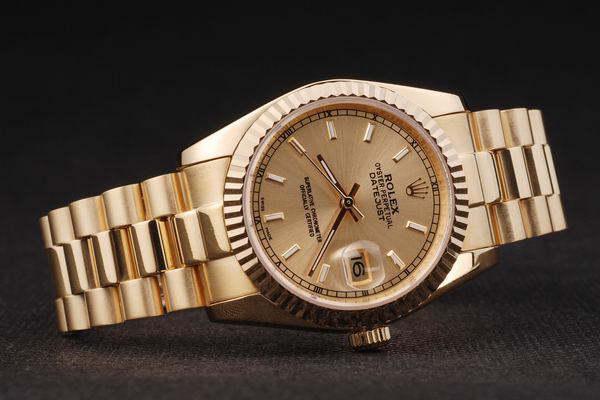 Rolex Datejust Golden Cutwork Stainless Steel Watch-RD2401 Rolex Datejust Golden Cutwork Stainless Steel Watch-RD2401