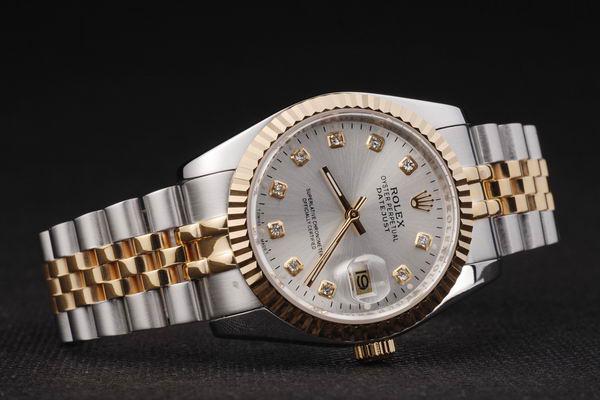 Rolex Datejust Golden Cutwork White Surface Watch-RD2369 Rolex Datejust Golden Cutwork White Surface Watch-RD2369