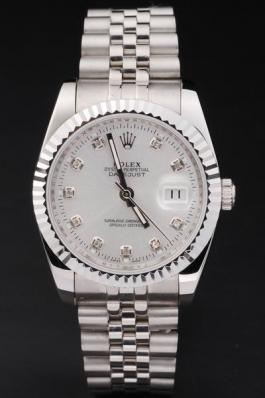 Rolex Datejust Mechanism Silver White Cutwork Women Watch-RD2428 Rolex Datejust Mechanism Silver White Cutwork Women Watch-RD2428