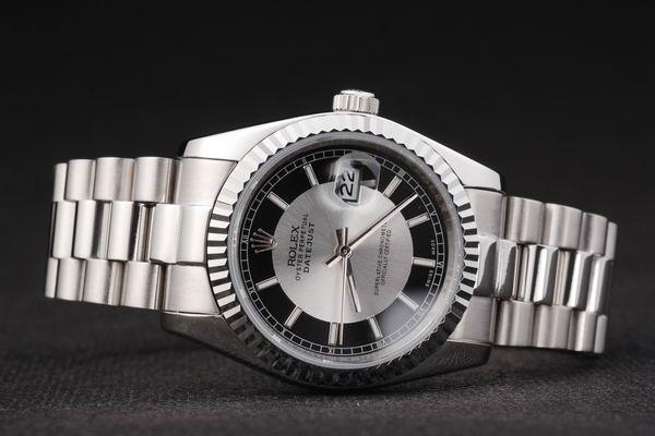 Rolex Datejust Mechanism Silver Bezel Black Surface Watch-RD2414 Rolex Datejust Mechanism Silver Bezel Black Surface Watch-RD2414