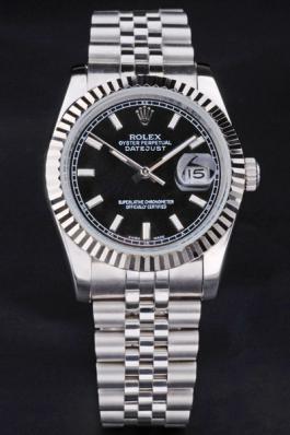 Rolex Datejust Silver&Black 34mm Men Watch-RD3830 Rolex Datejust Silver&Black 34mm Men Watch-RD3830