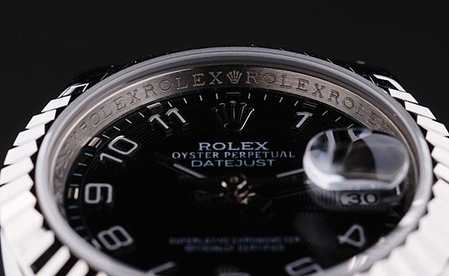 Rolex Datejust Silver Black Stainless Steel 25mm Watch-RD3790 Rolex Datejust Silver Black Stainless Steel 25mm Watch-RD3790
