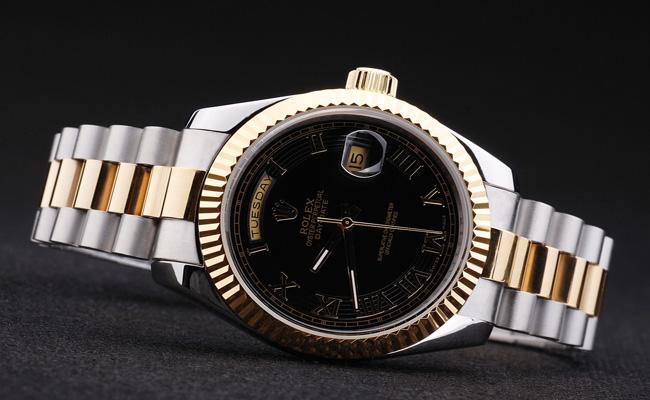 Rolex Day-Date Golden Black Surface Watch-RD2879 Rolex Day-Date Golden Black Surface Watch-RD2879