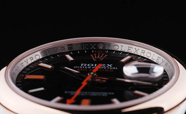 Rolex Milgauss Rose Gold&Black Stainless Steel 34mm Watch-RM3873 Rolex Milgauss Rose Gold&Black Stainless Steel 34mm Watch-RM3873