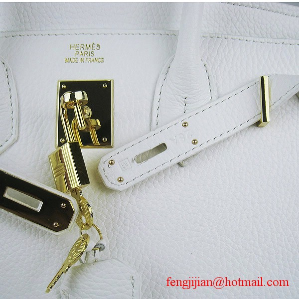 Hermes Birkin 30cm Togo Leather Bag White 6088 Hermes Birkin 30cm Togo Leather Bag White 6088
