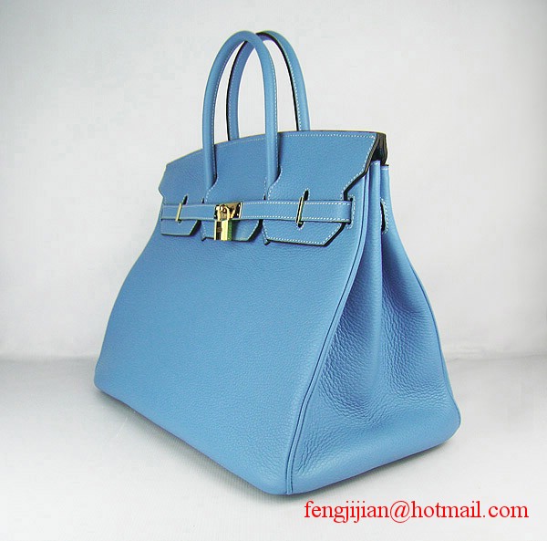 Hermes Birkin 40cm Togo Bag Light Blue 6099 Hermes Birkin 40cm Togo Bag Light Blue 6099