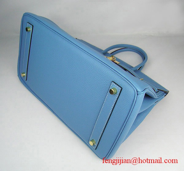 Hermes Birkin 40cm Togo Bag Light Blue 6099 Hermes Birkin 40cm Togo Bag Light Blue 6099