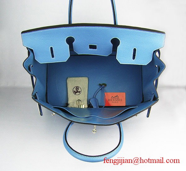Hermes Birkin 40cm Togo Bag Light Blue 6099 Hermes Birkin 40cm Togo Bag Light Blue 6099