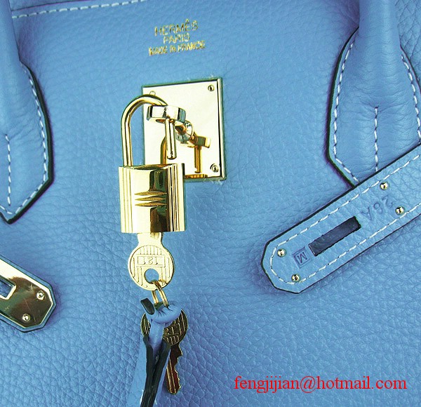 Hermes Birkin 40cm Togo Bag Light Blue 6099 Hermes Birkin 40cm Togo Bag Light Blue 6099
