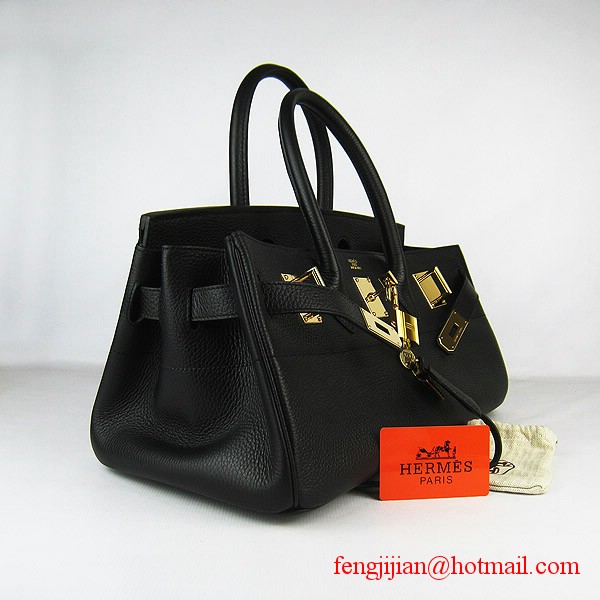 Hermes Birkin 42cm Togo Leather Bag 6109 Black gold padlock Hermes Birkin 42cm Togo Leather Bag 6109 Black gold padlock