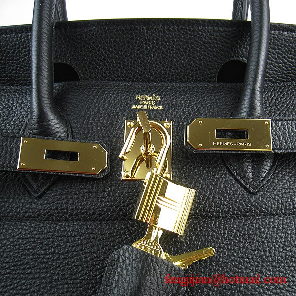 Hermes Birkin 42cm Togo Leather Bag 6109 Black gold padlock Hermes Birkin 42cm Togo Leather Bag 6109 Black gold padlock