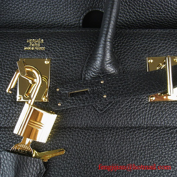 Hermes Birkin 42cm Togo Leather Bag 6109 Black gold padlock Hermes Birkin 42cm Togo Leather Bag 6109 Black gold padlock