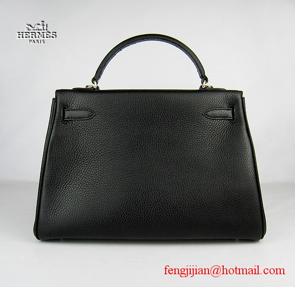 Hermes Kelly 32cm Togo Leather Bag Black 6108 Gold Hardware Hermes Kelly 32cm Togo Leather Bag Black 6108 Gold Hardware